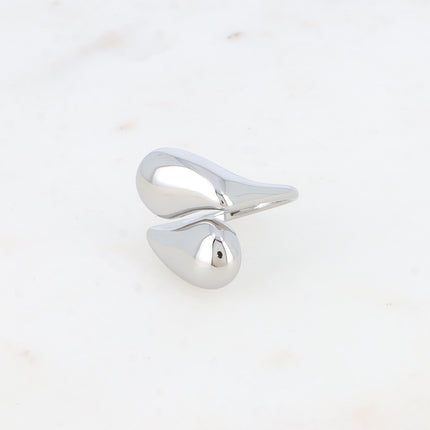 Bague ouverte - style yin yang ajouré