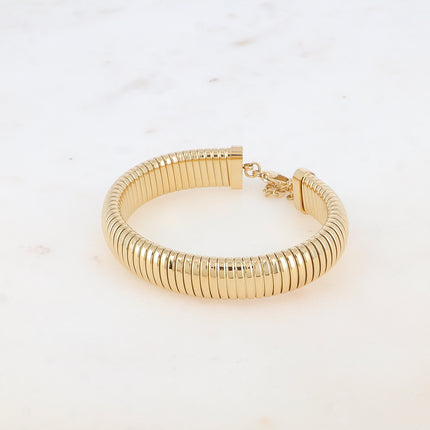 Jonc Bonie L - maille épaisse 12mm avec chaînette
