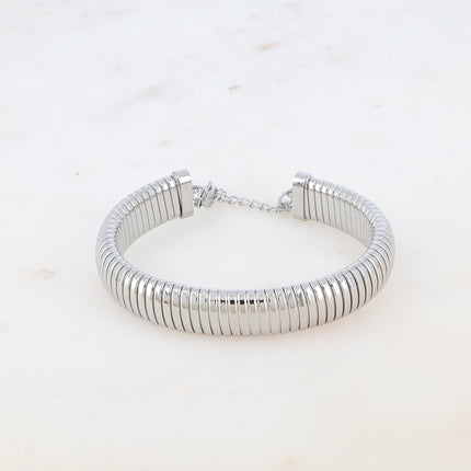 Jonc Bonie L - maille épaisse 12mm avec chaînette