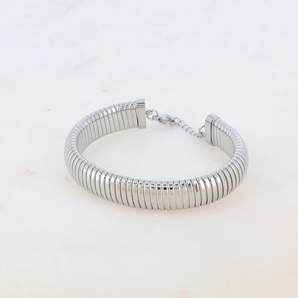 Jonc Bonie L - maille épaisse 12mm avec chaînette