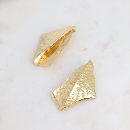 Boucles puces - grande pièce effet pliée et texturée