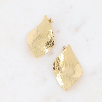 Boucles puces - grande pièce ondulée et texturée 36x60mm