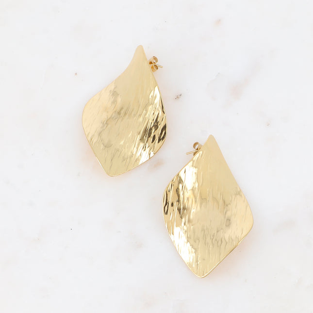 Boucles puces - grande pièce ondulée et texturée 36x60mm