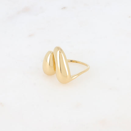Bague ouverte - double ovale