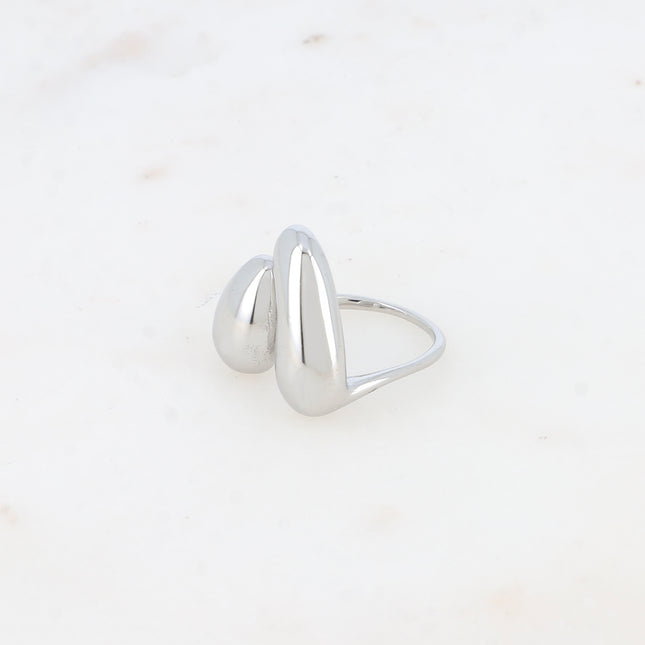 Bague ouverte - double ovale
