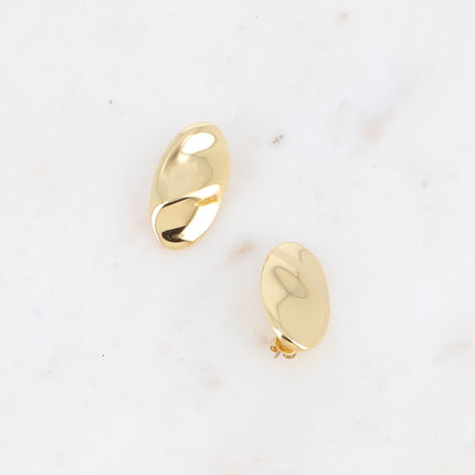Boucles puces - ovale ondulé 18x33mm