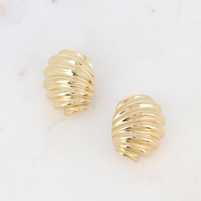 Boucles puces - pièce effet coquillage