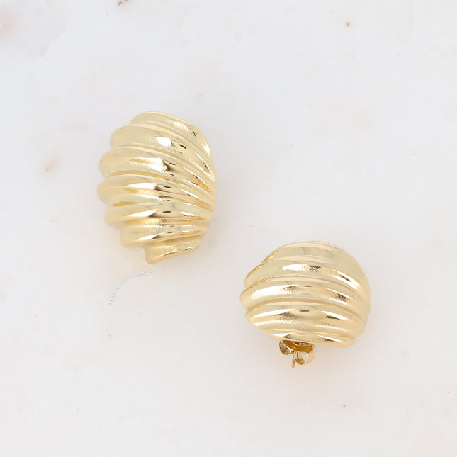 Boucles puces - pièce effet coquillage