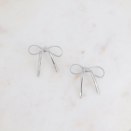 Shanya stud earrings - bow tie 39 x 37mm