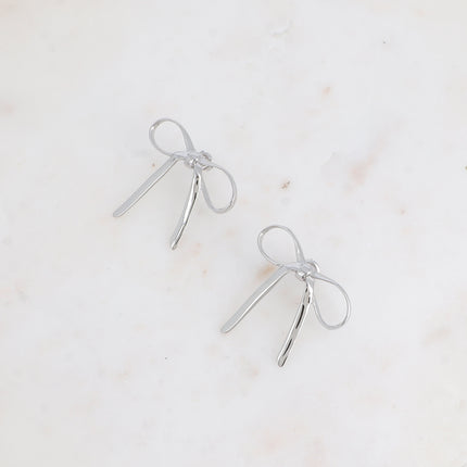 Shanya stud earrings - bow tie 39 x 37mm