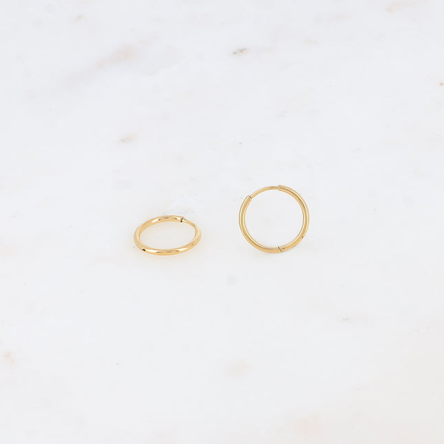 Mini créoles - anneau fin 12,5 mm