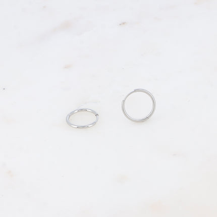 Mini créoles - anneau fin 12,5 mm