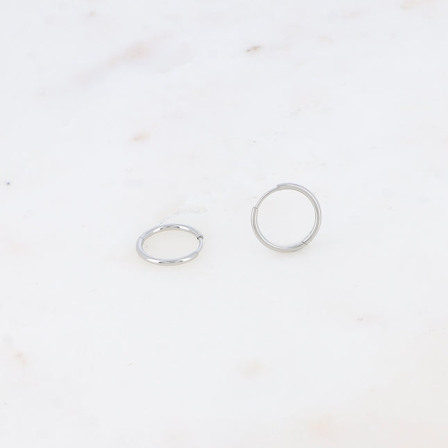 Mini créoles - anneau fin 12,5 mm
