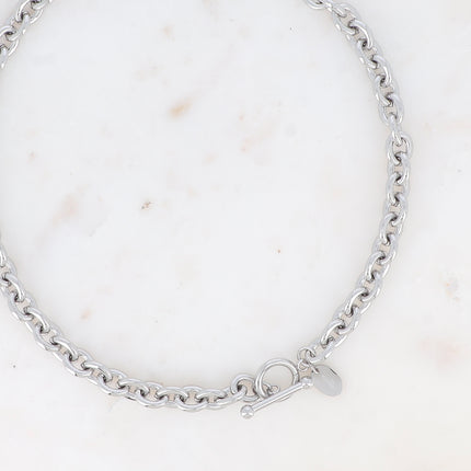 Collier - maille ovale et fermoir cabillot 45CM