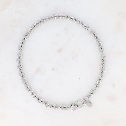 Collier - maille ovale et fermoir cabillot 45CM