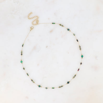 Collier Meglanie - fin avec pierres naturelles