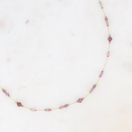 Collier Meglanie - fin avec pierres naturelles