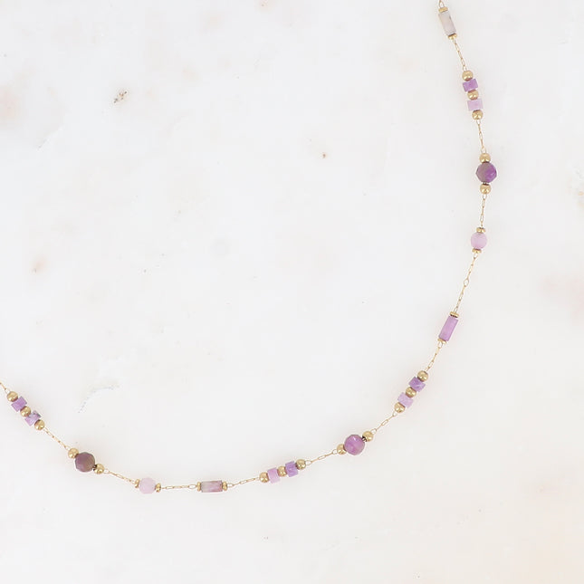 Collier Meglanie - fin avec pierres naturelles
