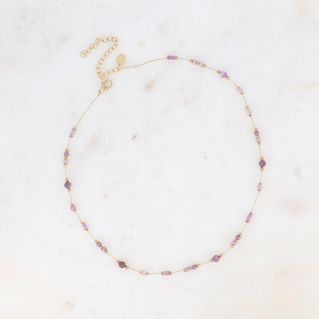 Collier Meglanie - fin avec pierres naturelles