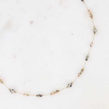 Collier Meglanie - fin avec pierres naturelles