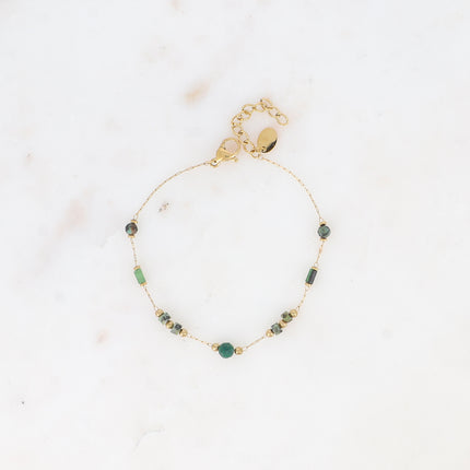 Bracelet Meglanie - fin avec pierres naturelles
