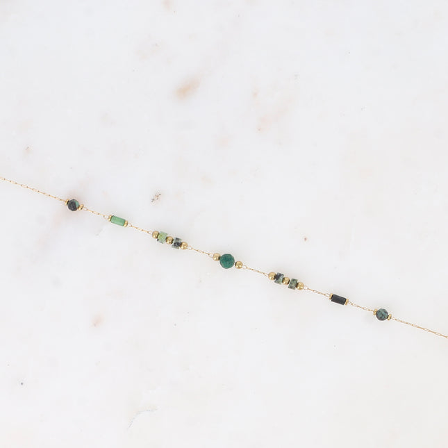Meglanie Bracelet - thin with natural stones