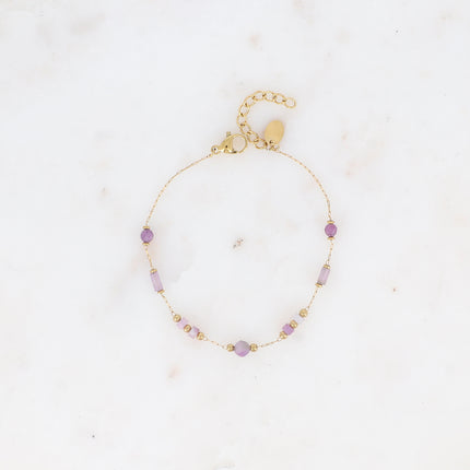 Bracelet Meglanie - fin avec pierres naturelles