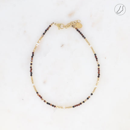 Bracelet de cheville Bracéline avec pierres naturelles
