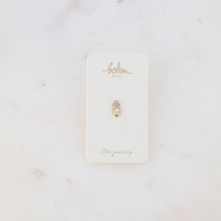 Piercing - cristaux amande et ronds