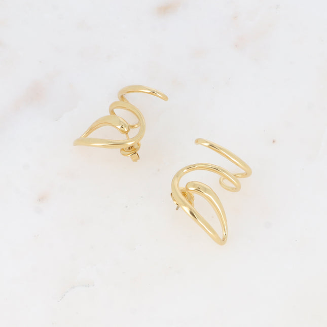 Siriana lobe cuff - wavy line