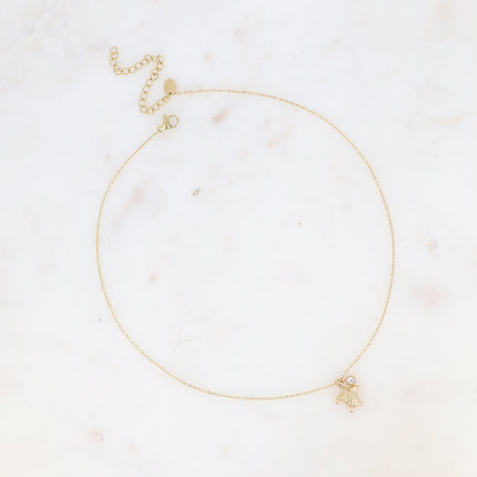 Collier Olly - tortue et cristal