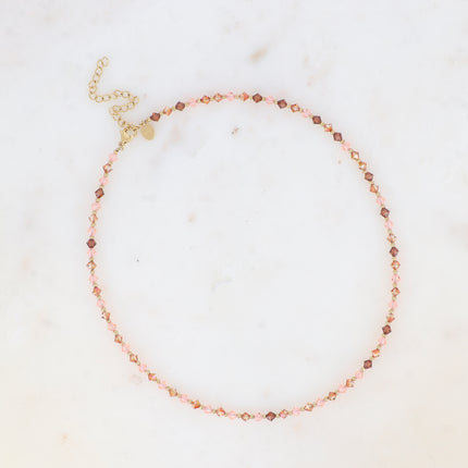 Collier sur câble - cristaux toupies