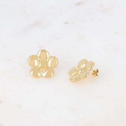 Boucles puces - fleur 22mm