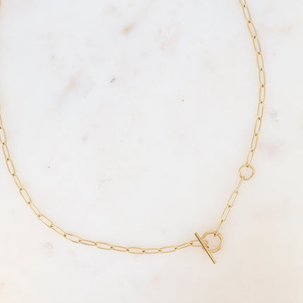 Collier - fermoir cabillot, maille ovale allongée, petit anneau idéal pour charms