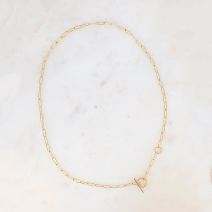 Collier - fermoir cabillot, maille ovale allongée, petit anneau idéal pour charms