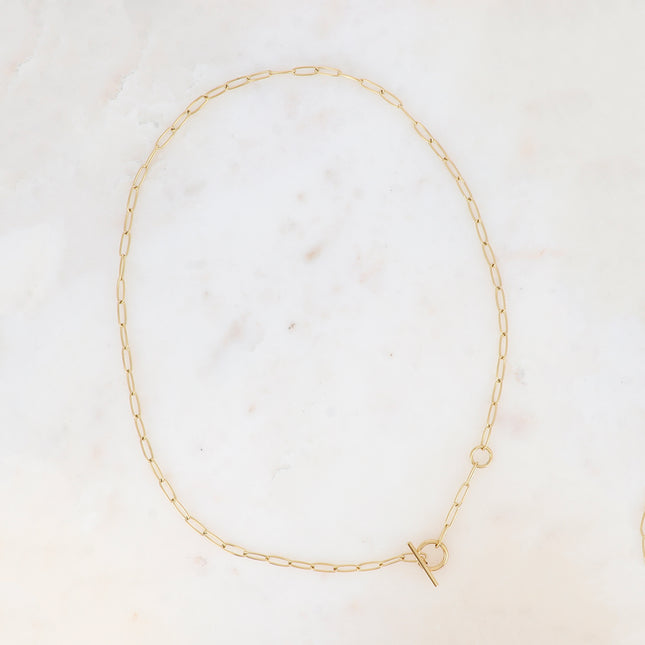 Collier - fermoir cabillot, maille ovale allongée, petit anneau idéal pour charms