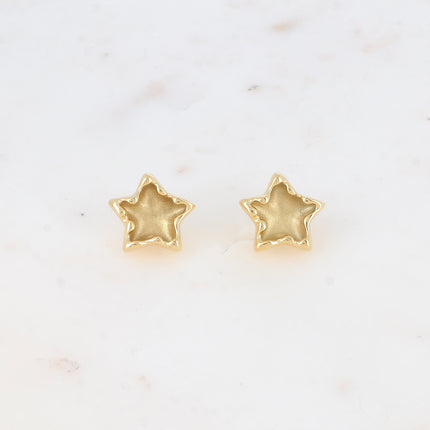 Stud earrings - starry crater effect