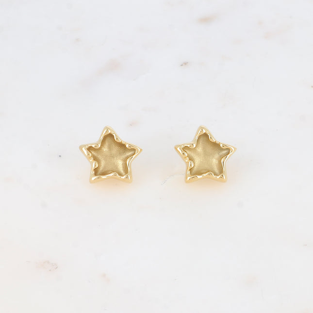Stud earrings - starry crater effect
