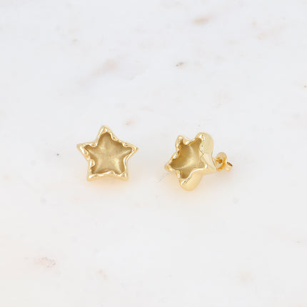 Stud earrings - starry crater effect