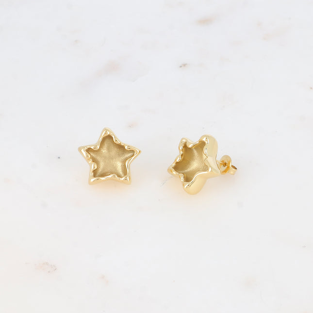 Stud earrings - starry crater effect