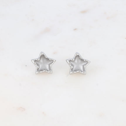 Stud earrings - starry crater effect