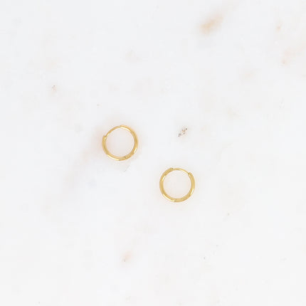 Mini créoles - anneau rond classique 10,5mm