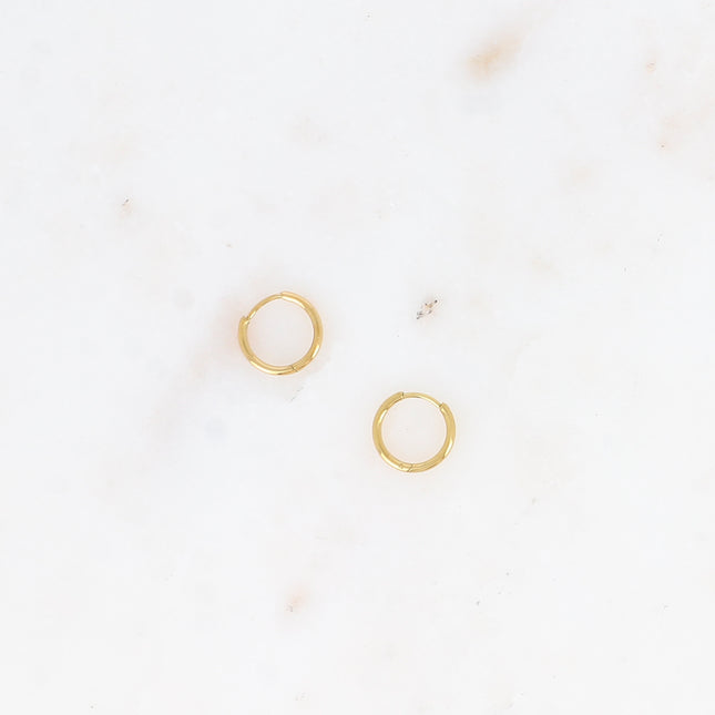 Mini créoles - anneau rond classique 10,5mm