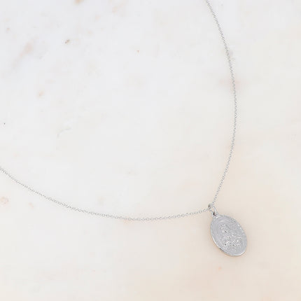 Collier - maille jaseron avec pendentif la Madone