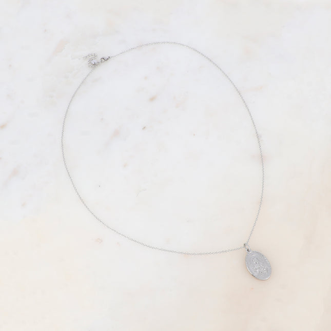 Collier - maille jaseron avec pendentif la Madone