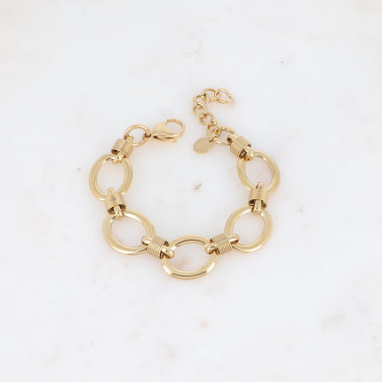 Bracelet - oval links and spring-style rings