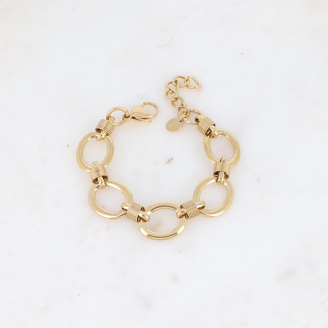 Bracelet - oval links and spring-style rings