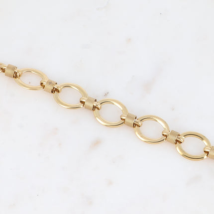 Bracelet - oval links and spring-style rings