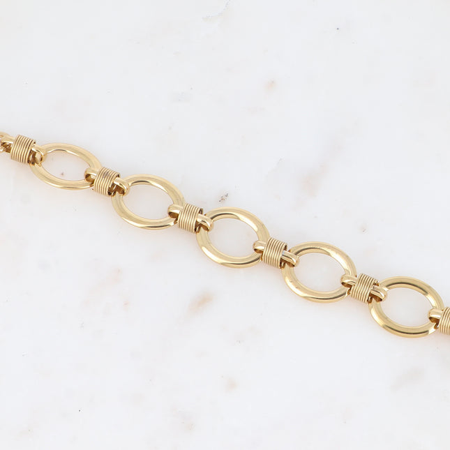 Bracelet - oval links and spring-style rings