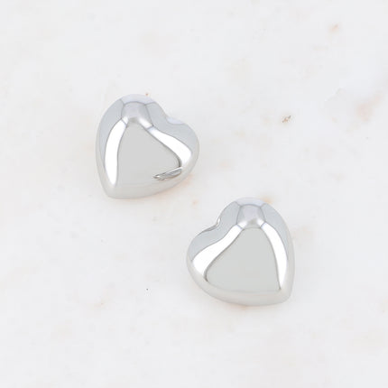 Boucles puces - gros coeur bombé, lisse 30mm